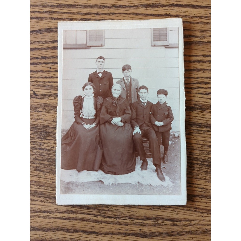 Rare Antique Cabinet Card Family Victorian Portrait 1800s Sing Sing New York